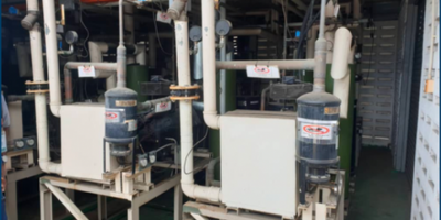 Photo showing the air compressors