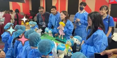 Teddy bears handed out