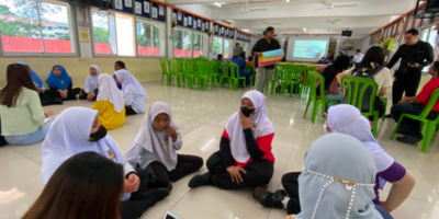 Group of malay student having discussion