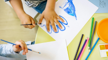 hand of child drawing