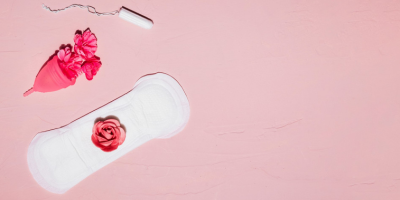 Illustration showing the sanitary pad