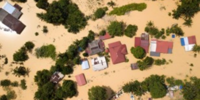 Flood destroying multiple houses