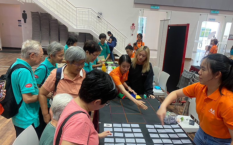 Fun card games and bean bag throwing games 