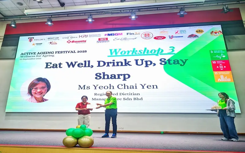 Workshop 3: Eat Well, Drink Up, Stay Sharp by Ms Yeoh Chai Yen, Registered Dietitian, Managedcare Sdn Bhd