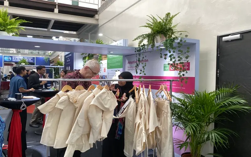 Professor Dr Barry Winn, Vice Chancellor and President, Taylor's University  visiting the Adaptive Fashion Booth