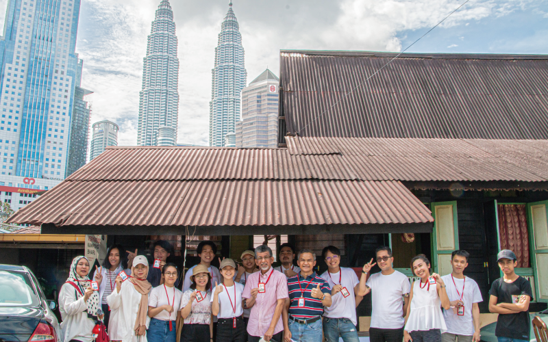 Group photos of the communities with Taylor's students