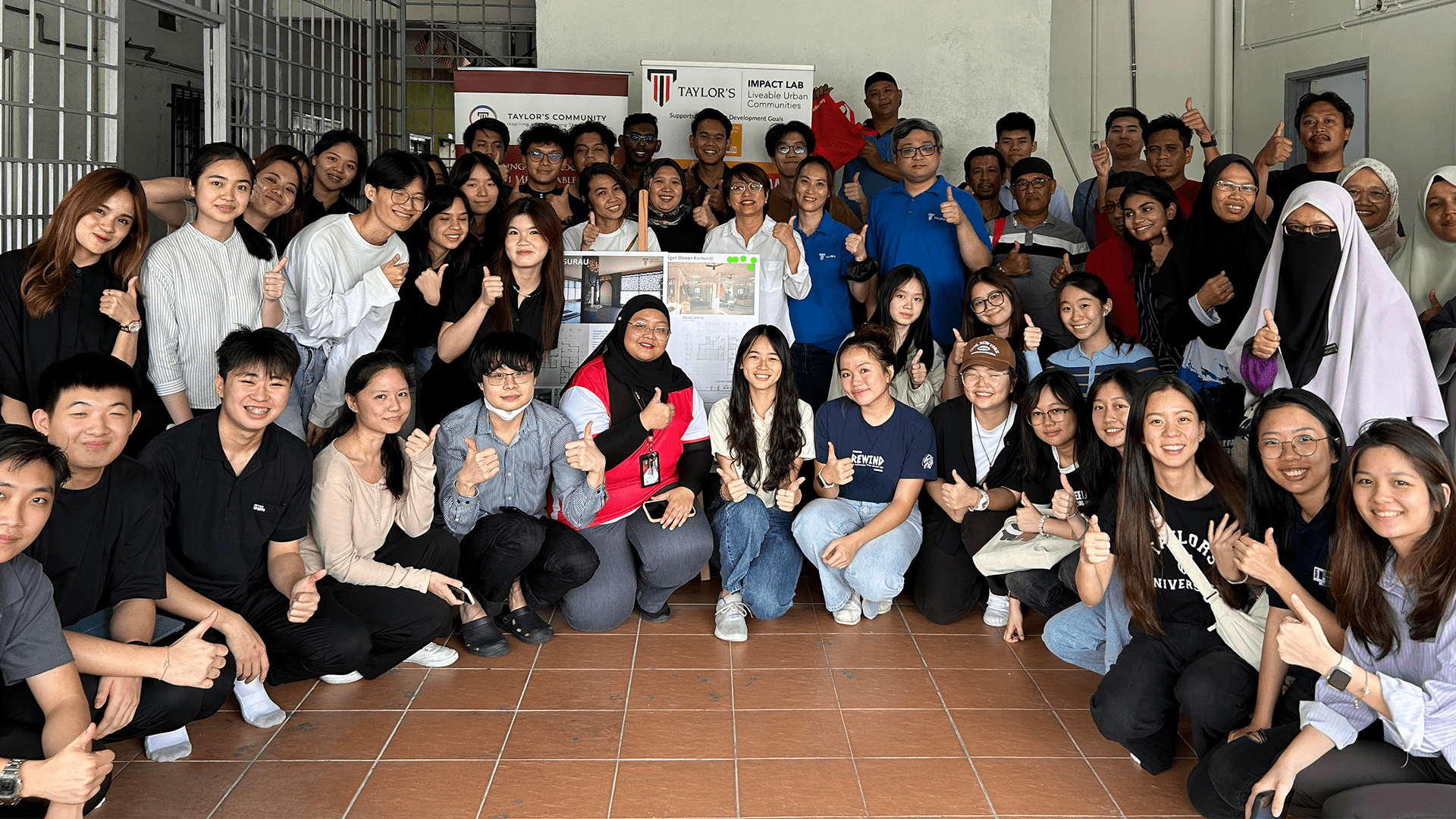 Group of student participating in the redesign