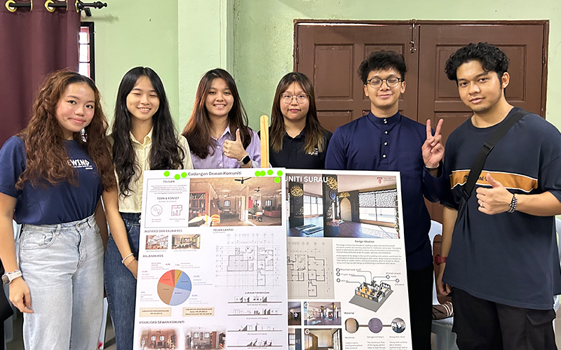 Group of Students with their Top-Scoring Design