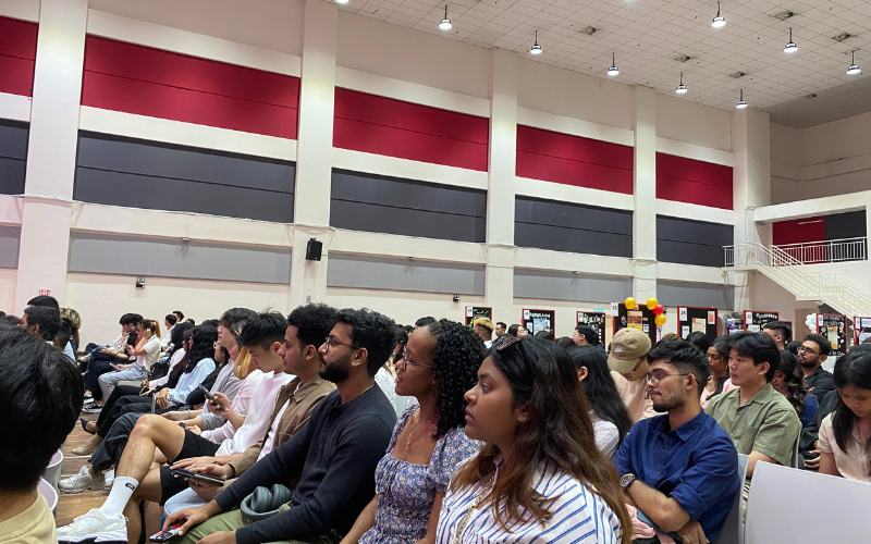 Students listening to the Panel Discussion with experts in the field