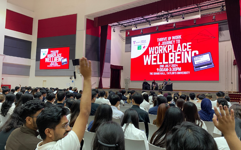 Students listening to the Panel Discussion with experts in the field