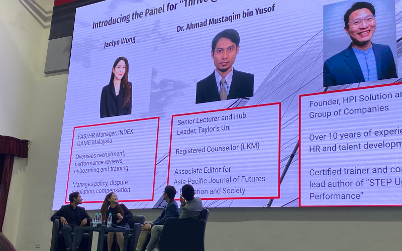 Students listen to the Panel Discussion with experts in the field