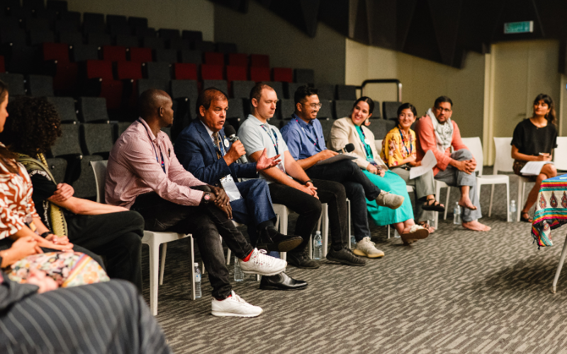 A dynamic panel discussion on Launching the Global Movement Against Statelessness with the members of the Interim Core Group of the Global Movement Against Statelessness, moderated by Deepa Nambiar (Director of Partnerships, Asylum Access).
