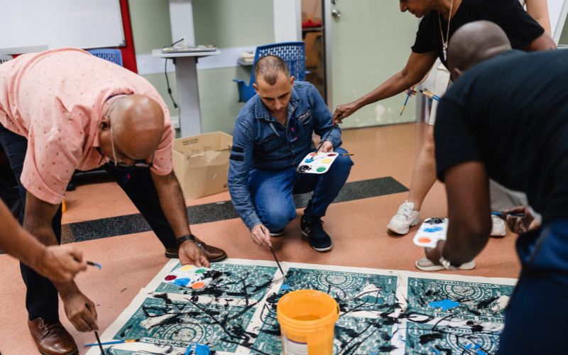 Participants actively collaborated on an artwork in the session entitled “Money Tree: The Currency of Migration".