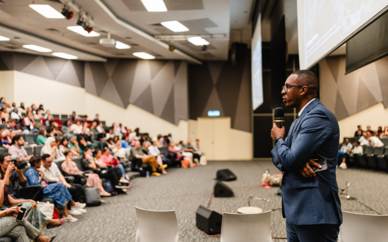 Professor Benyam Dawit Mezmur (Chairperson, United Nation’s Committee on the Rights of the Child) concluded Day 3 of the conference with Neha Gurung (Global Movement Against Statelessness – not pictured). 