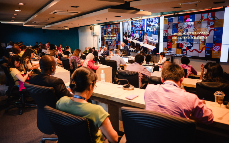 The panel addressing statelessness through UN mechanisms drew a full house of attendees.