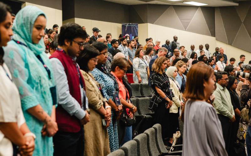 A moment of silence took place during Chickera’s speech.
