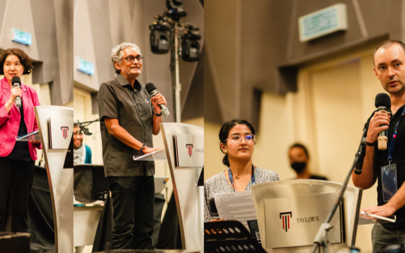 Left to Right: Hai Kyung Jun (Director of the Regional Bureau Asia Pacific of the UN High Commissioner for Refugees), alongside Ragunath Kesavan (Deputy Chair of SUHAKAM), and Neha Gurung and Aleksejs Ivashuk (Global Movement Against Statelessness)