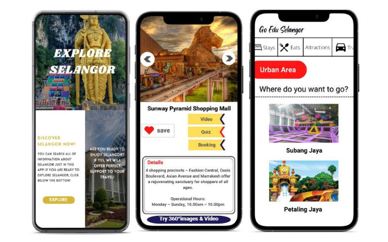 Screenshot showing the application developed