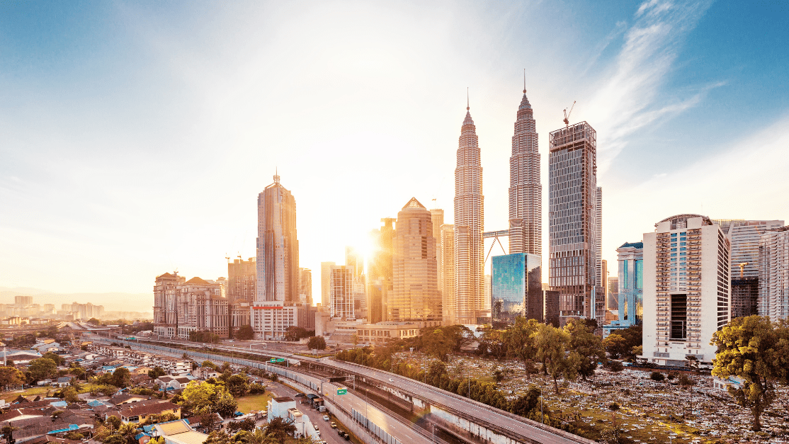 Aerial view of Kuala Lumpur city