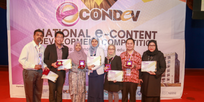 Screenshot showing the National e-Content Development Competition 2018