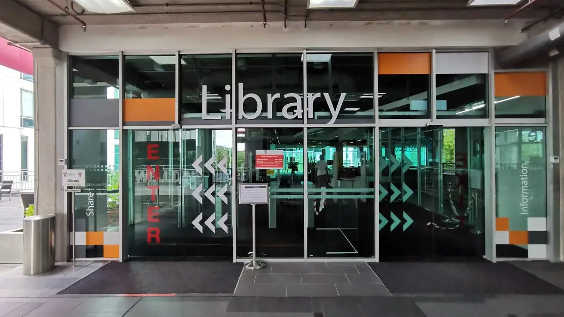 entrance of Taylor's Library at Lakeside Campus