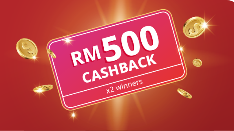 rm500 cashback poster
