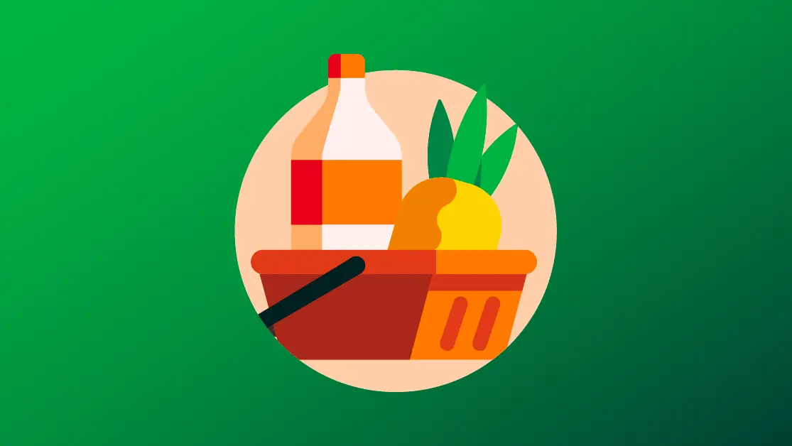 Icon depicting a basket of everyday necessity 