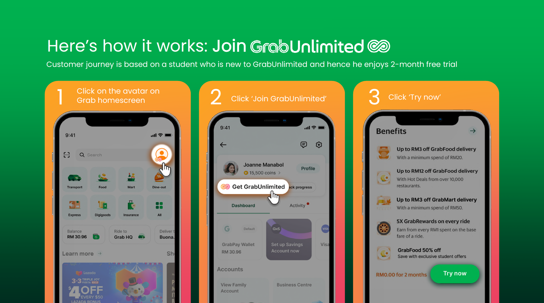 Steps to join the campaign