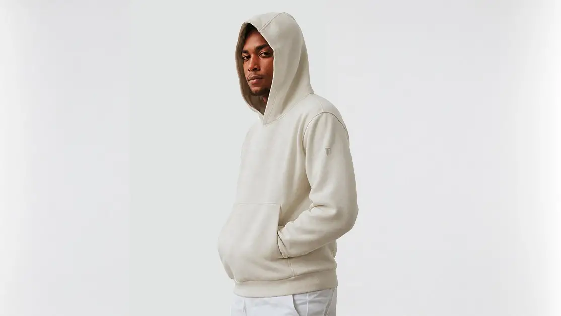 Steady State Pullover Hoodie in bone