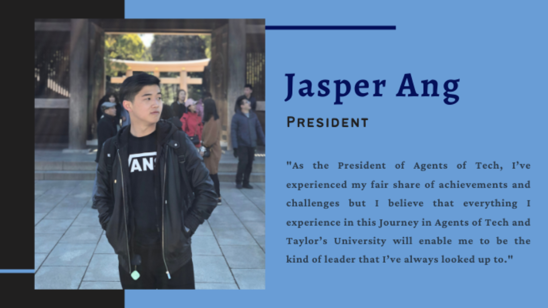 portrait of jasper ang and a short quote