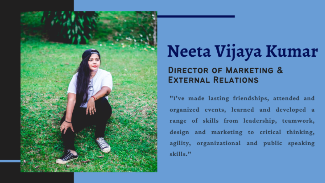 portrait of neeta vijaya kumar and a short quote
