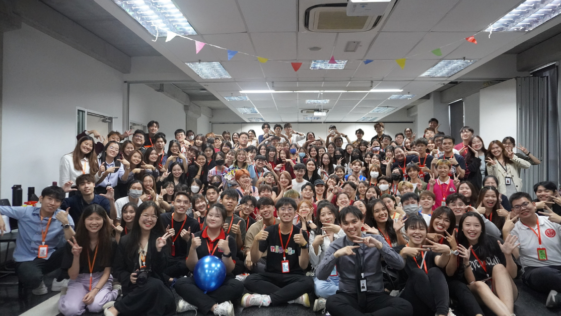 photo of chinese society students in a confined room