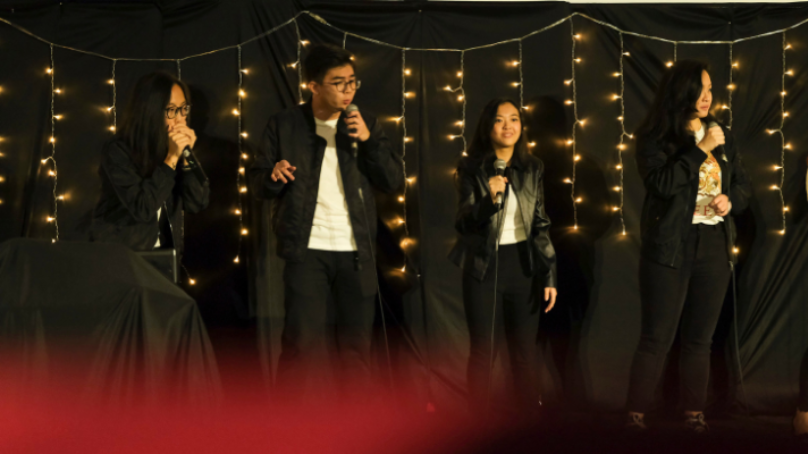 4 taylors live club members performing on stage