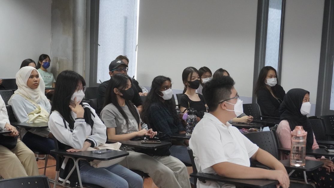 students seated in a lecture room