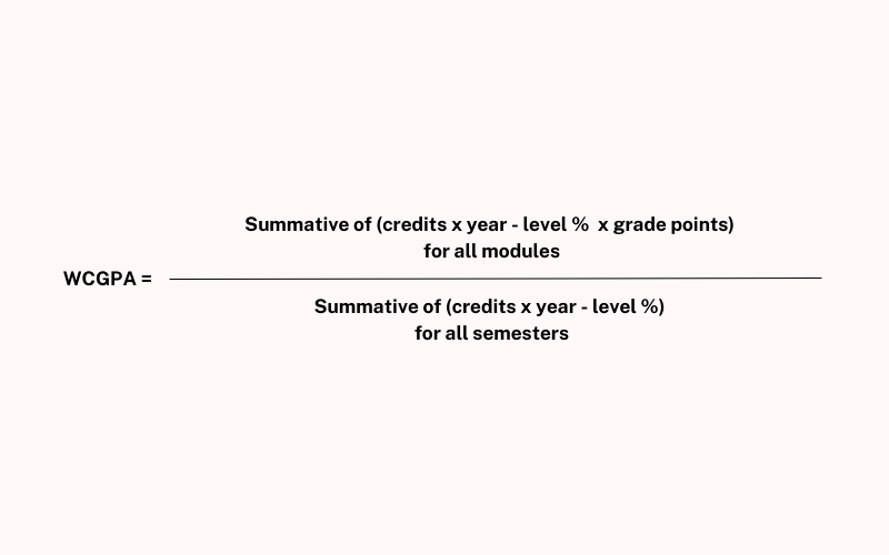 calculation of WCGPA