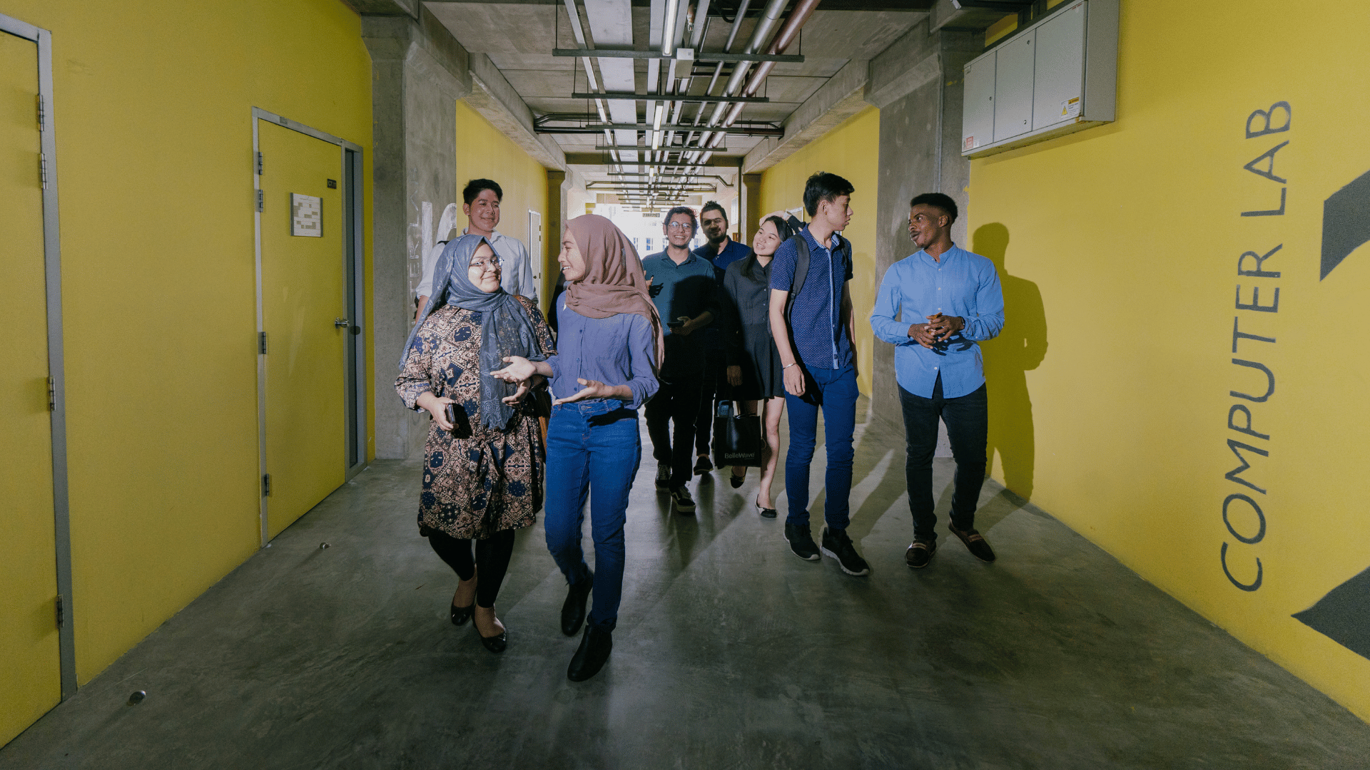 A group of people are having discussion