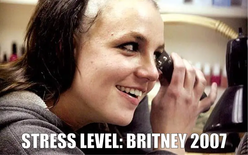 britney spears breakdown meme "stress level: britney 2007"
