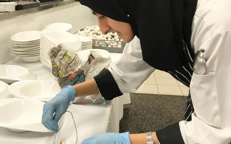 Culinary Student in The Kitchen