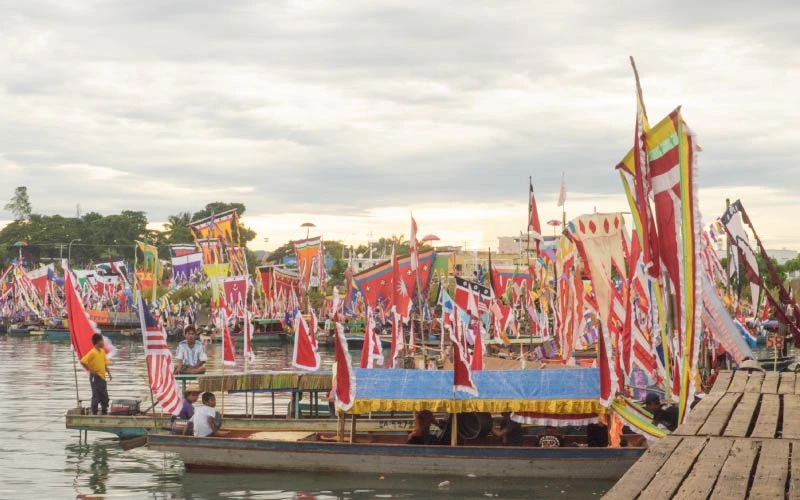 boats harbored on a jetty