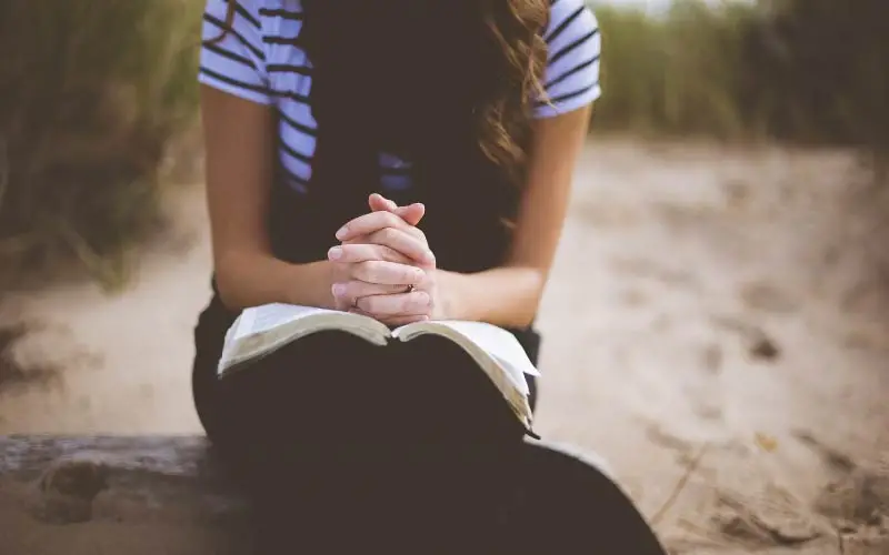 hands of someone praying