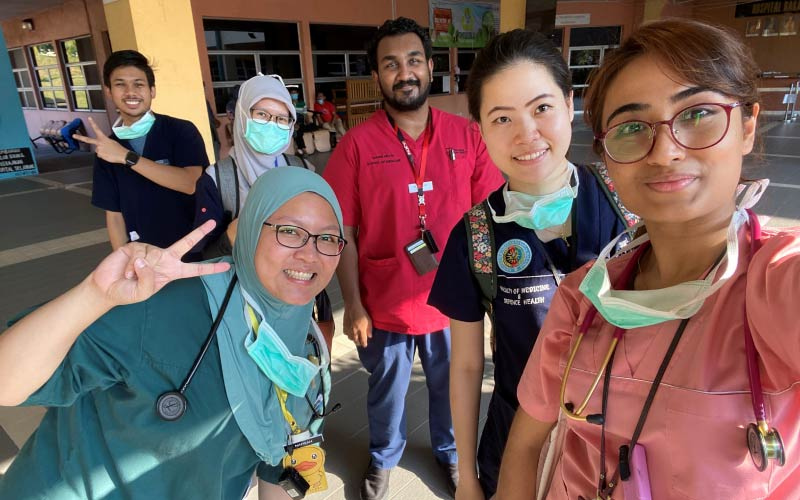 Dr Mahes Arvin with colleagues