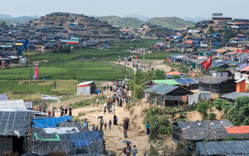 landscape view of a homeless village