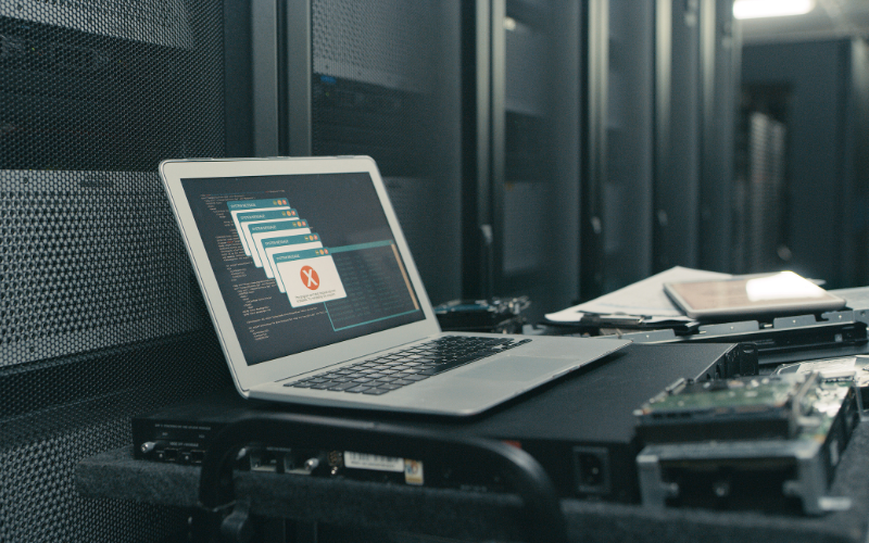 computer showing system errors