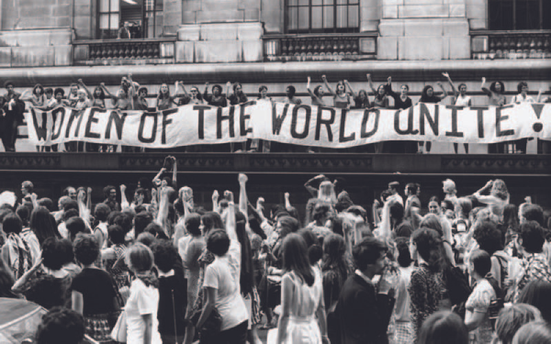 Old footage showing the rise of feminisms