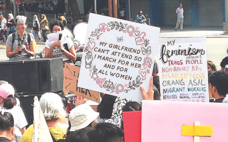 Footage showing the rise of feminisms