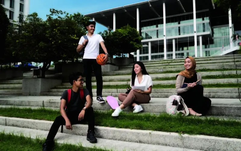 Students at Taylor's lake