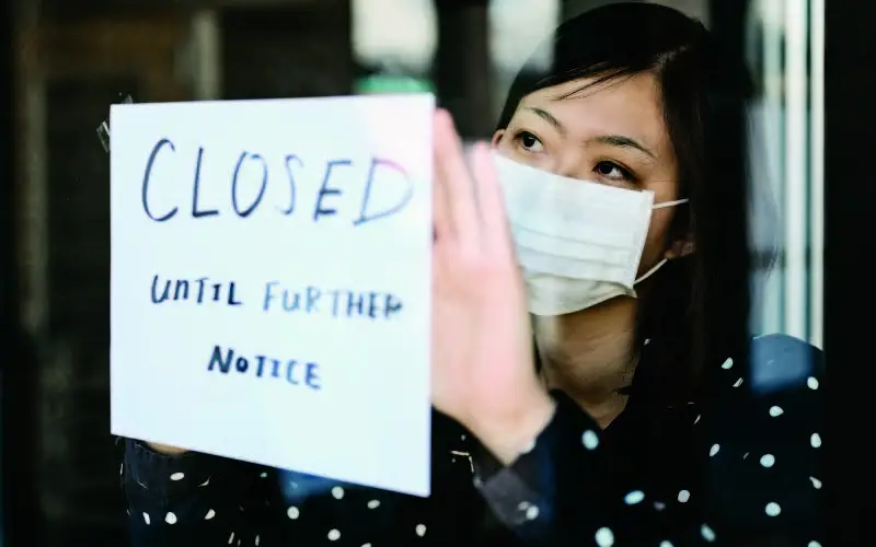 girl closing business