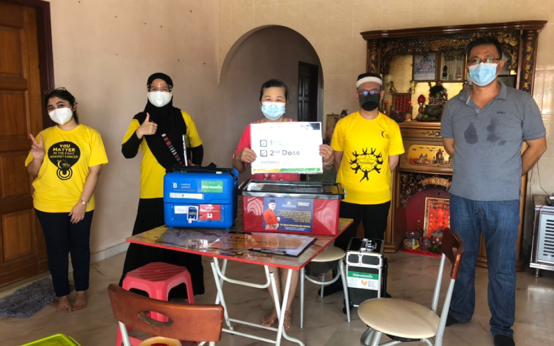 students raised funds and volunteered to go house-to-house 