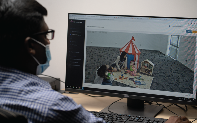 Man working on his laptop