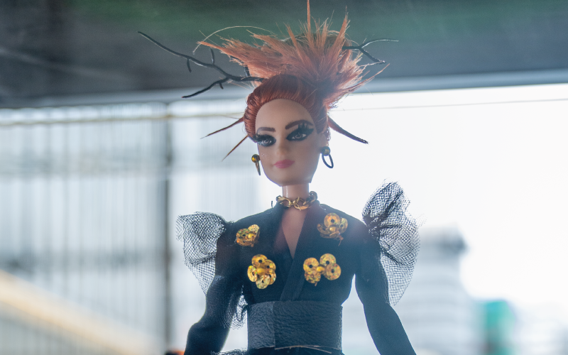 Doll with garments